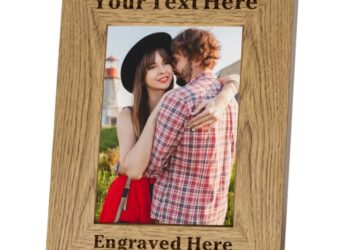 Personalized Picture Photo Frame Laser Engraved Wood Frame 7x 5 Wooden ...